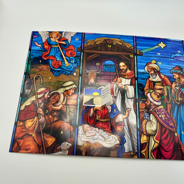 Stained Glass Nativity Advent Calendar Supply