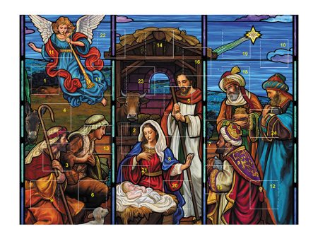 Stained Glass Nativity Advent Calendar Supply