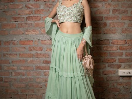 Honey Dew Lehenga Set Online now