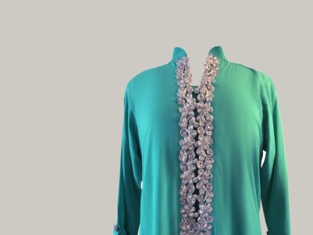 Parrot Green Layered Top For Discount