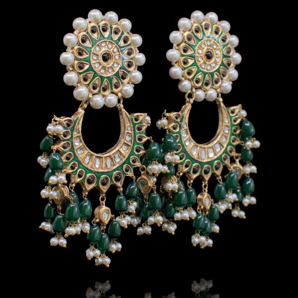 Ahana Earrings - Green on Sale