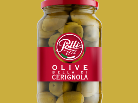 Polli Bella Di Cerignola Olives 565g Supply