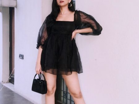 Esha Rao in Lil  Raven Black Dress Supply