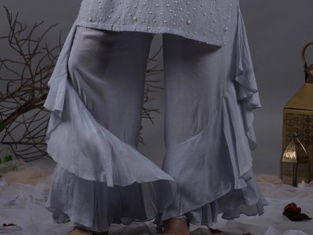 Cloud Blue Ruffle Pants Online Sale