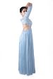 Cloud Blue Pleated Gown For Sale