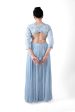 Cloud Blue Pleated Gown For Sale