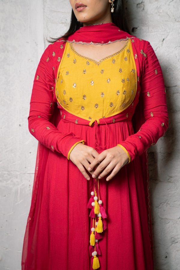 Fuchsia Anarkali on Sale