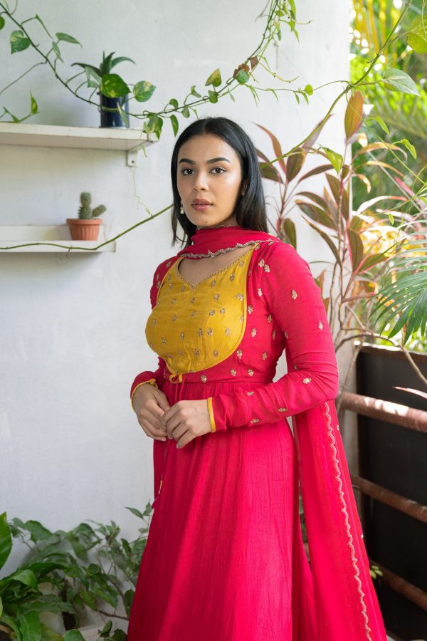 Fuchsia Anarkali on Sale