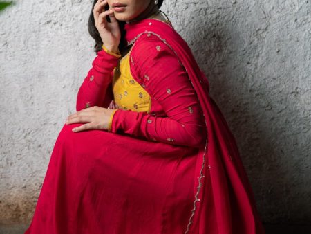 Fuchsia Anarkali on Sale