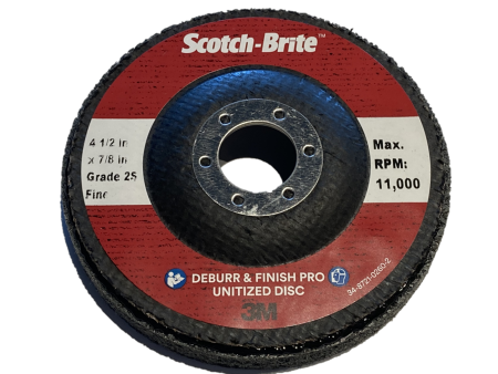 3M disco abrasivo Scotch Brite Sbavatura e Finitura PRO grana fine disco da 115 mm Deburr & Finish PRO Unitized DP-UD on Sale